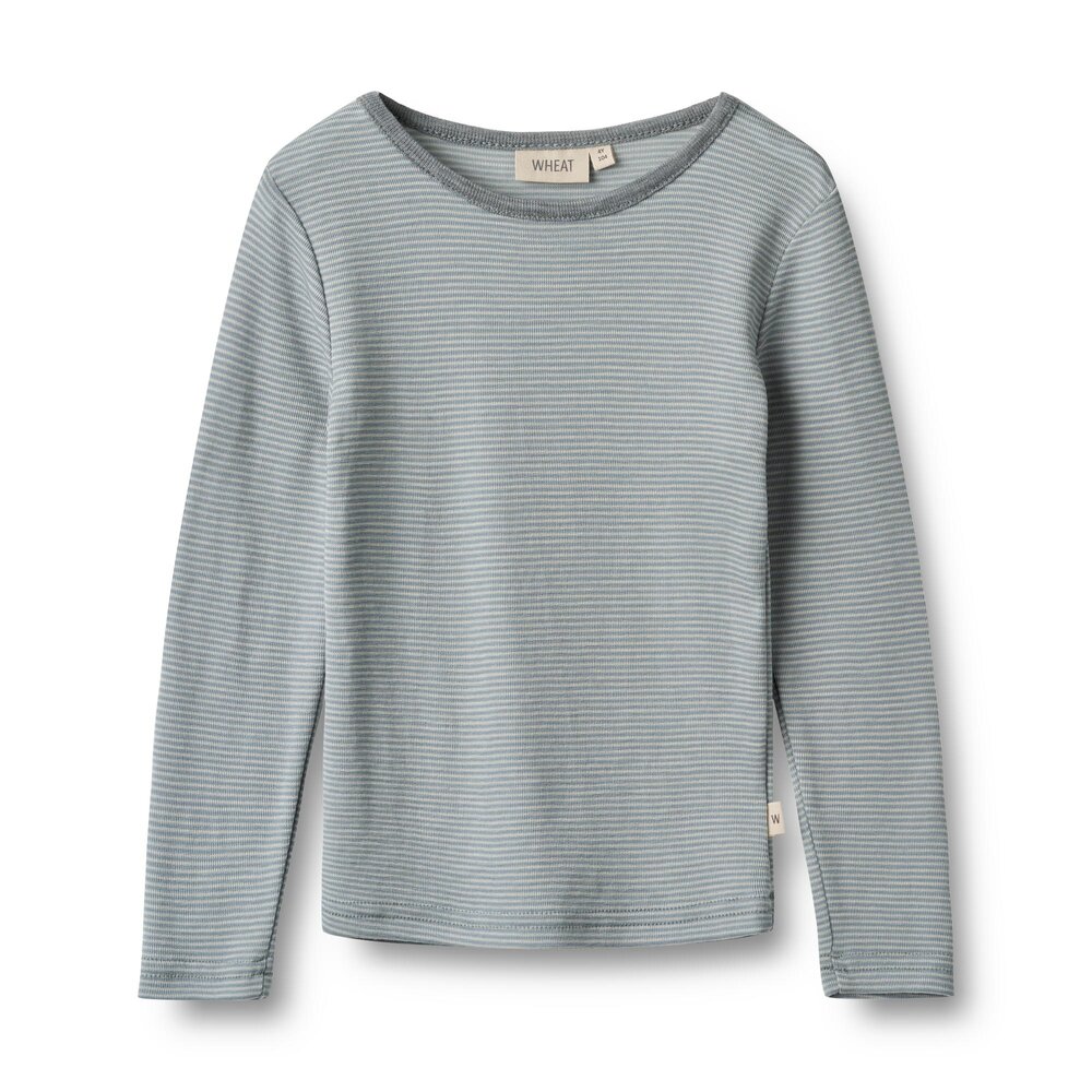 Uld t-shirt ls Alfie - Navy Stripe - 122 Uld t-shirt ls Alfie - Navy Stripe - 122