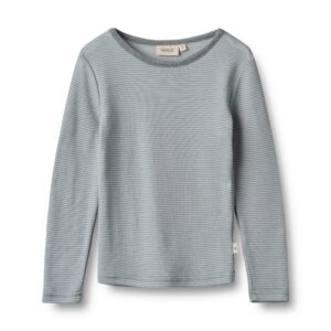 Uld t-shirt ls Alfie - Navy Stripe - 92