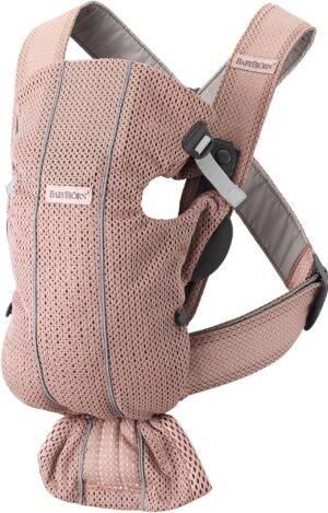 BabyBjörn Mini Bæresele 3D Mesh, Dusty Pink