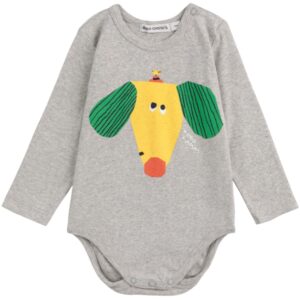 Bobo Choses Heather Grey Happy Dog Body - Str. 12 mdr