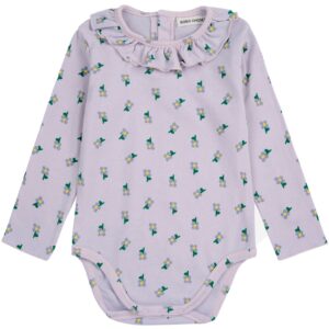Bobo Choses Lavender Pansy Flower Ruffle Body - Str. 9 mdr