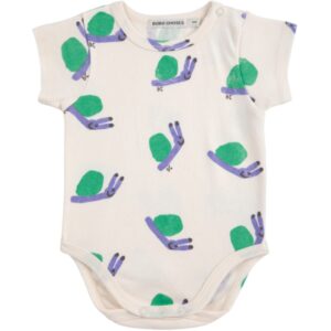 Bobo Choses Offwhite Funny Snail All Over Body - Str. 6 mdr
