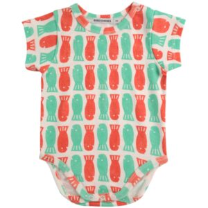 Bobo Choses Offwhite Lucky Fish All Over Body - Str. 6 mdr