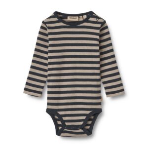 Body langærmet Freddie - Navy Stripe - 56