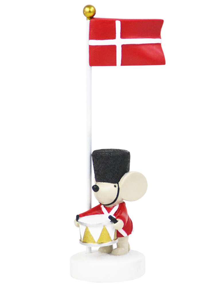 Bordflag, mus med tromme Bordflag, mus med tromme