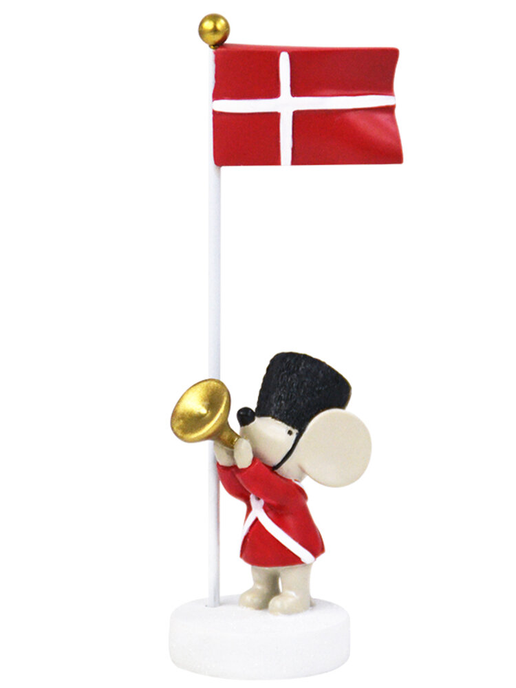 Bordflag, mus med trompet Bordflag, mus med trompet
