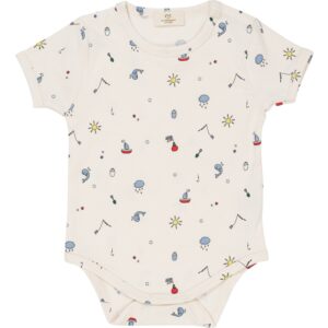 Copenhagen Colors Cream Fishing Print Jersey Body W Print Ss - Str. 50
