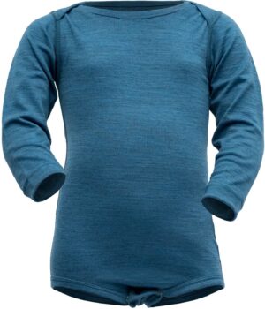 Devold Breeze Body, Blue Melange, Str. 80, Babytøj