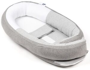 Doomoo Babynest Stribet, Grå