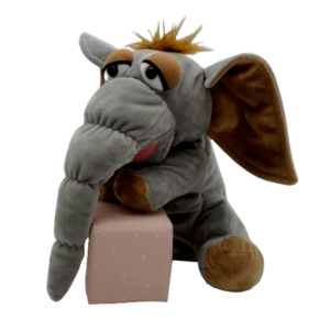 Elefant (mammut) hånddukke 25 cm.