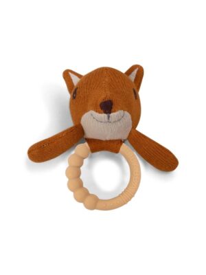 Filibabba Rattle w. Silicone teether - Freya the fox