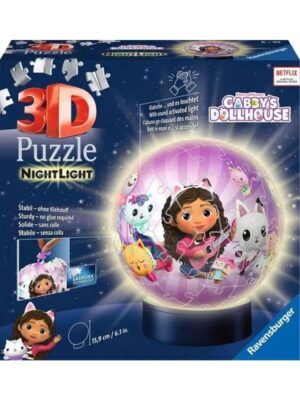 Gabby's Dollhouse Night Light 72 pcs 3D Puslespil 3D Puslespil