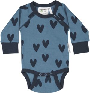 Geggamoja Body, Blue Heart, 62-68, Babytøj