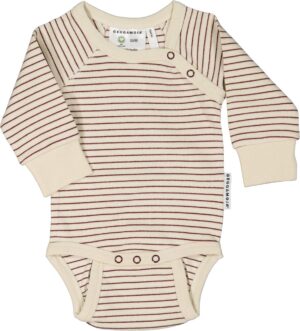 Geggamoja Body, Burgundy Stripe, 62-68, Babytøj