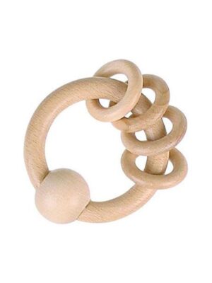 Goki Wooden Gripping Ring with 4 Rings