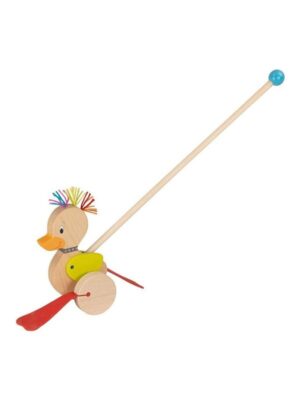 Goki Wooden Push Figure Duck