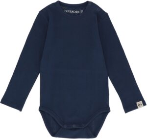 Gullkorn Design Villvette Body, Navy, Str. 68, Babytøj