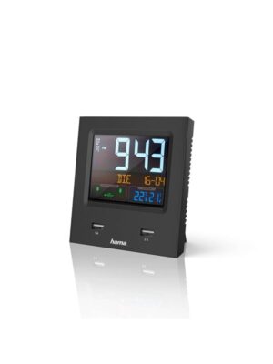 Hama "Dual-USB" Radio Alarm Clock with LED Colour Display and USB Charg. Func.