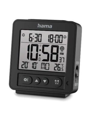 Hama 'Rhodes' Digital Radio Alarm Clock LCD Black - DAB/DAB+/FM - Stereo - Sort