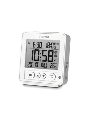 Hama 'Rhodes' Digital Radio Alarm Clock LCD White - DAB/DAB+/FM - Stereo - Hvid