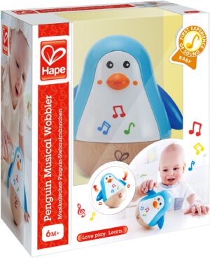 Hape Penguin Musical Wobbler Trælegetøj