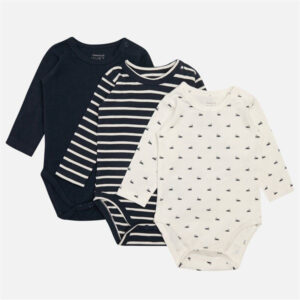 Hust & Claire Baby Navy Bertram 3-pak Body NOOS - Str. 62