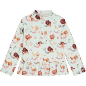 Hust & Claire Wan Blue Maiak Svømmebluse - Str. 3-4 år
