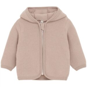 Huttelihut Jakke Uld Fleece m. ører - Baby - Mahogany Rose