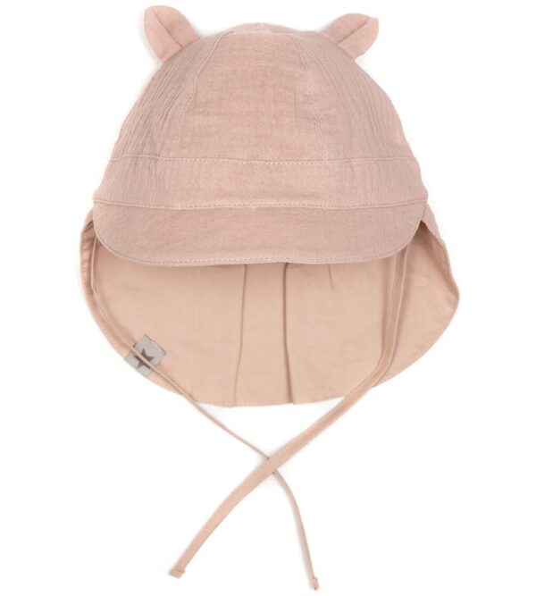 Huttelihut Solhat Safari m. ører 2i1 Muslin Old Rose