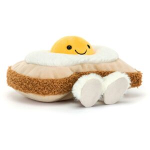 Jellycat FUN Amuseables Æg Spejleæg på toast 16 cm