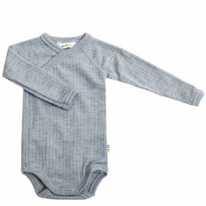 Joha Uld Rib Gråmeleret Body Kryds - Str. 70