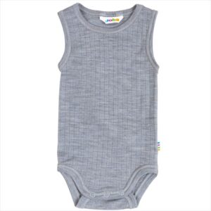 Joha Uld Rib Gråmeleret Body - Str. 80