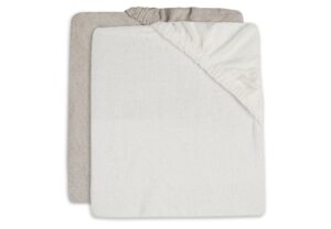Jollein Puslepudebetræk 50x70 Cm 2-Pak, Ivory/Nougat