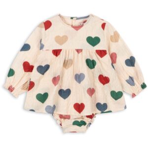 Konges Sløjd Bon Coeur Colore Frappe Elin Romper Gots - Str. 9 mdr