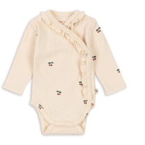 Konges Sløjd Cherry Sui Newborn Frill Body Gots - Str. 6 mdr