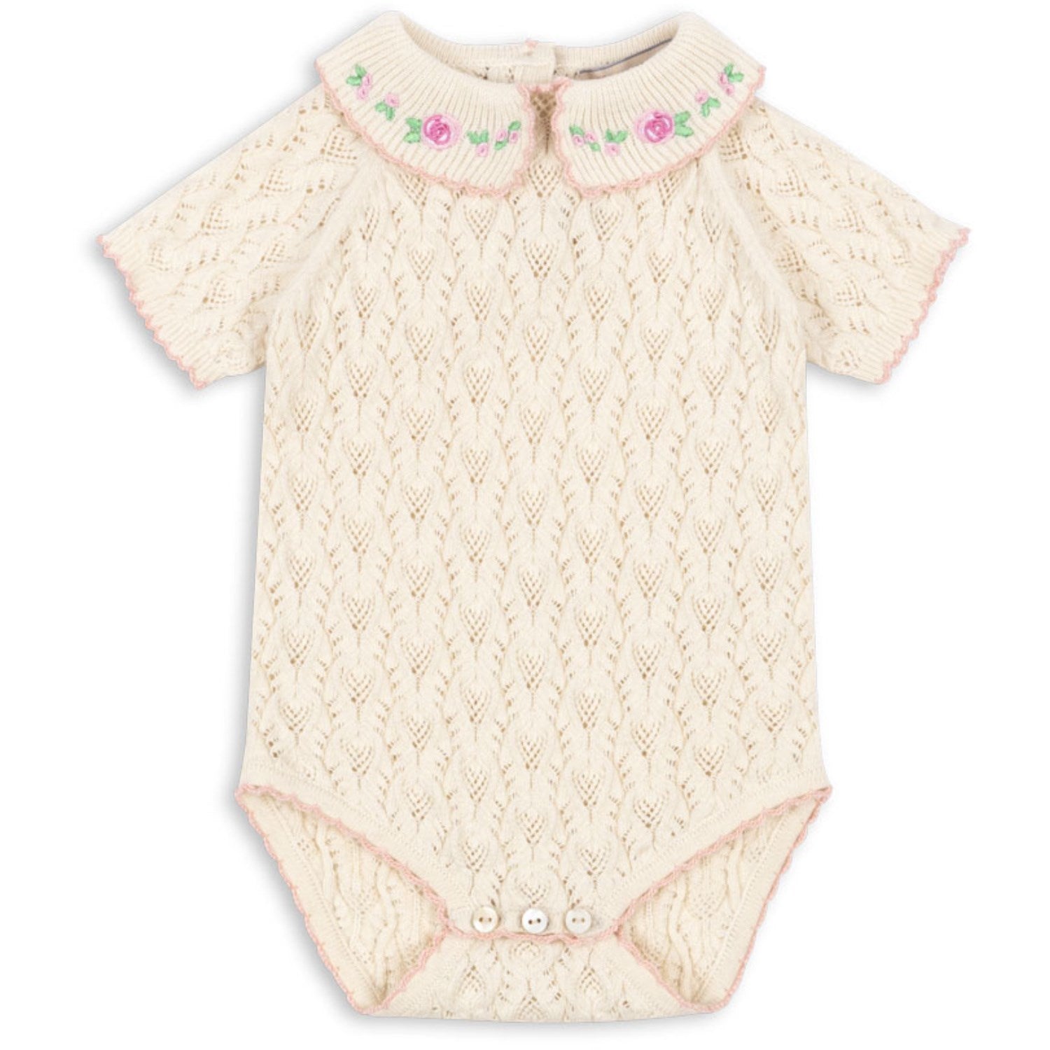 Konges Sløjd Cream Off White Rosier Romper - Str. 6 mdr Konges Sløjd Cream Off White Rosier Romper - Str. 6 mdr