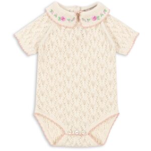 Konges Sløjd Cream Off White Rosier Romper - Str. 9 mdr