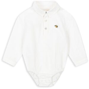 Konges Sløjd Optic White Rolf Baby Skjorte Body GOTS - Str. 12 mdr