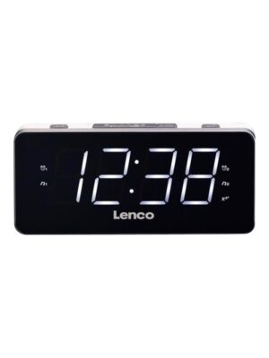 Lenco CR-18 - clock radio - FM - Hvid