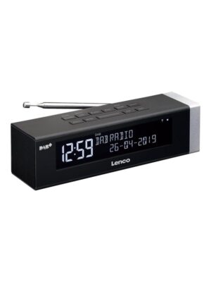Lenco CR-630BK - Stereo DAB+/FM clock Radio with USB-port and AUX-input - Black - DAB/DAB+/FM - Stereo - Sort