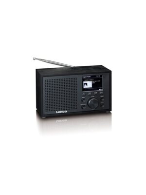 Lenco DAR-017BK - Compact and stylish DAB+/FM radio with Bluetooth® and wooden casing - Black - DAB+/FM - Mono - Sort