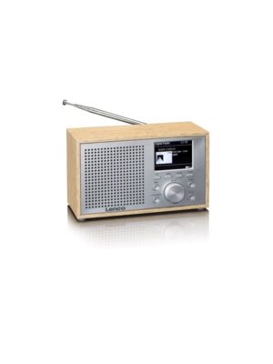 Lenco DAR-017WH - Compact and stylish DAB+/FM radio with Bluetooth® and wooden casing - Oakwood - DAB+/FM - Mono - Sølv