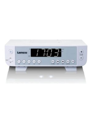 Lenco KCR-11WH Portable radio with LED lighting and timer - FM - Stereo - Hvid