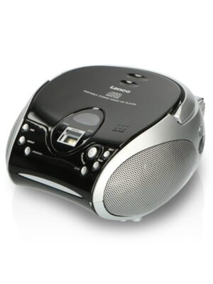 Lenco SCD-24 portable FM radio/CD player - Black/Silver