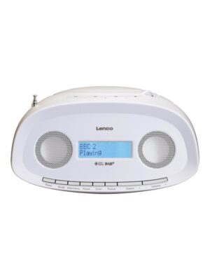 Lenco SCD-69WH - DAB+ FM boombox with CD MP3 USB - White - DAB/DAB+/FM - Stereo - Hvid