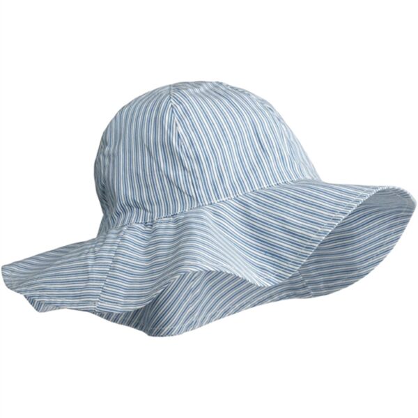Liewood Amelia Solhat Y/D Stripe Riverside Creme De La Creme - Str. 9-12 mdr
