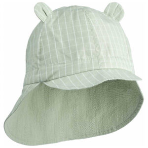 Liewood Gorm Reversible Seersucker Solhat Dusty Mint/Creme De La Creme - Str. 3-6 mdr