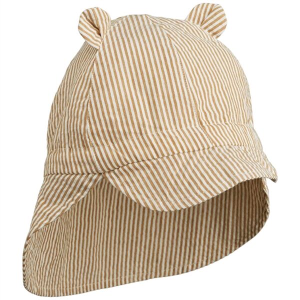 Liewood Gorm Solhat Stripe Golden Caramel/Creme de la Creme - Str. 0-3 mdr