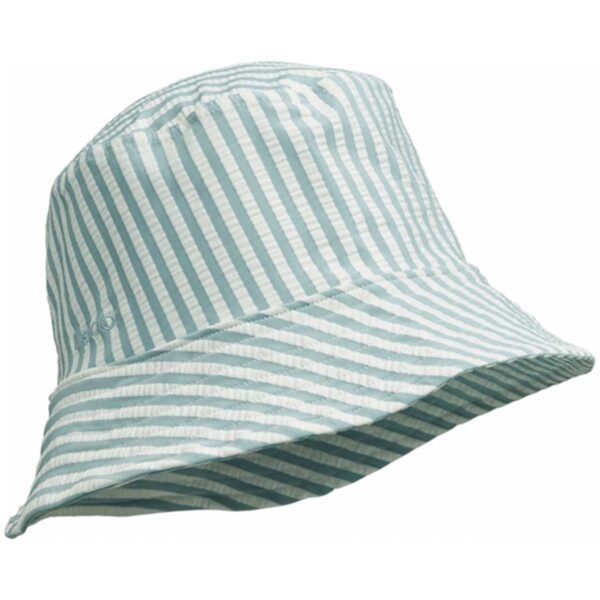 Liewood Matty Stripe Solhat Seersucker Sea Blue/White - Str. 3-6 mdr
