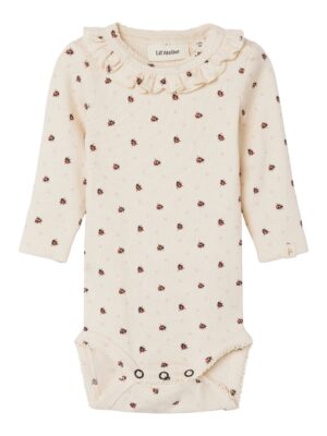 Lil Atelier Gago Kia Slim Body med Mariehøne - Whitecap Gray - 56 cm